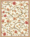 Elegant Floral Vine Patterned Rug