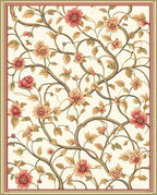 Elegant Floral Vine Patterned Rug