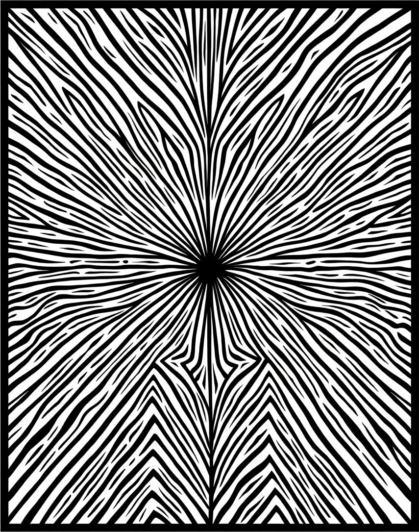 Bold Radial Wood Grain Pattern Rug