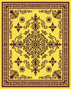 Rich Filigree Paisley Floral Pattern Rug
