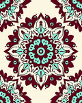 Ornate Mandala Floral Pattern Rug
