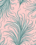 Abstract Swirling Feather Pattern Rug
