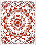 Intricate Mandala Blooming Floral Design Rug
