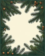 Vintage Evergreen Pinecone Border Rug