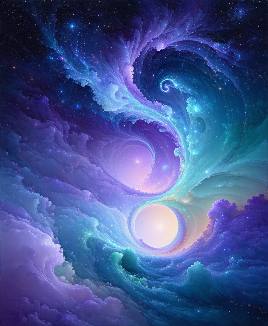 Nebula Swirl Cosmic Galaxy Rug