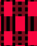 Bold Crimson Plaid Block Rug