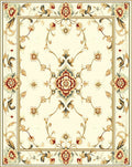 Antique Floral Scrollwork Square Rug