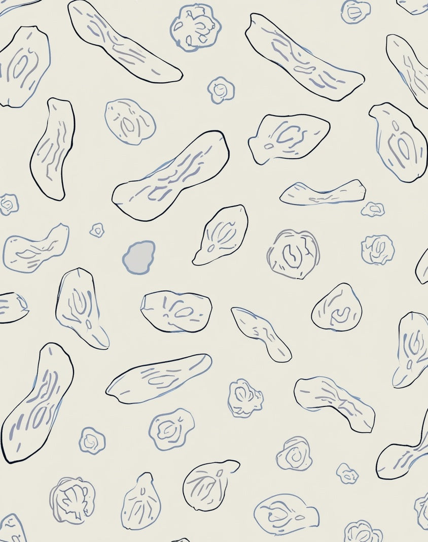 Abstract Organic Shapes Whimsical Design Rug