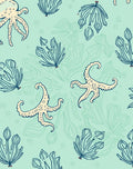 Sea Creatures Aquatic Plants Pattern Rug