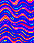 Vibrant Wavy Stripe Pattern Design Rug