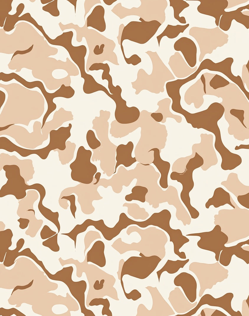 Camouflage Desert Abstract Organic Pattern Rug