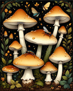Mushroom Woodland Insect Garden Design Rug