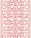 Pink Geometric Art Deco Repeating Pattern Rug