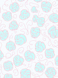 Whimsical Blue Floral Swirl Pattern Rug