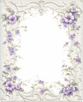 Floral Elegance With Lavender Vines Rug