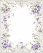 Floral Elegance With Lavender Vines Rug