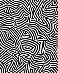 Abstract Black White Geometric Stripes Rug