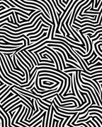 Abstract Black White Geometric Stripes Rug