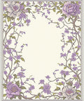 Purple Floral Vine Design Rug