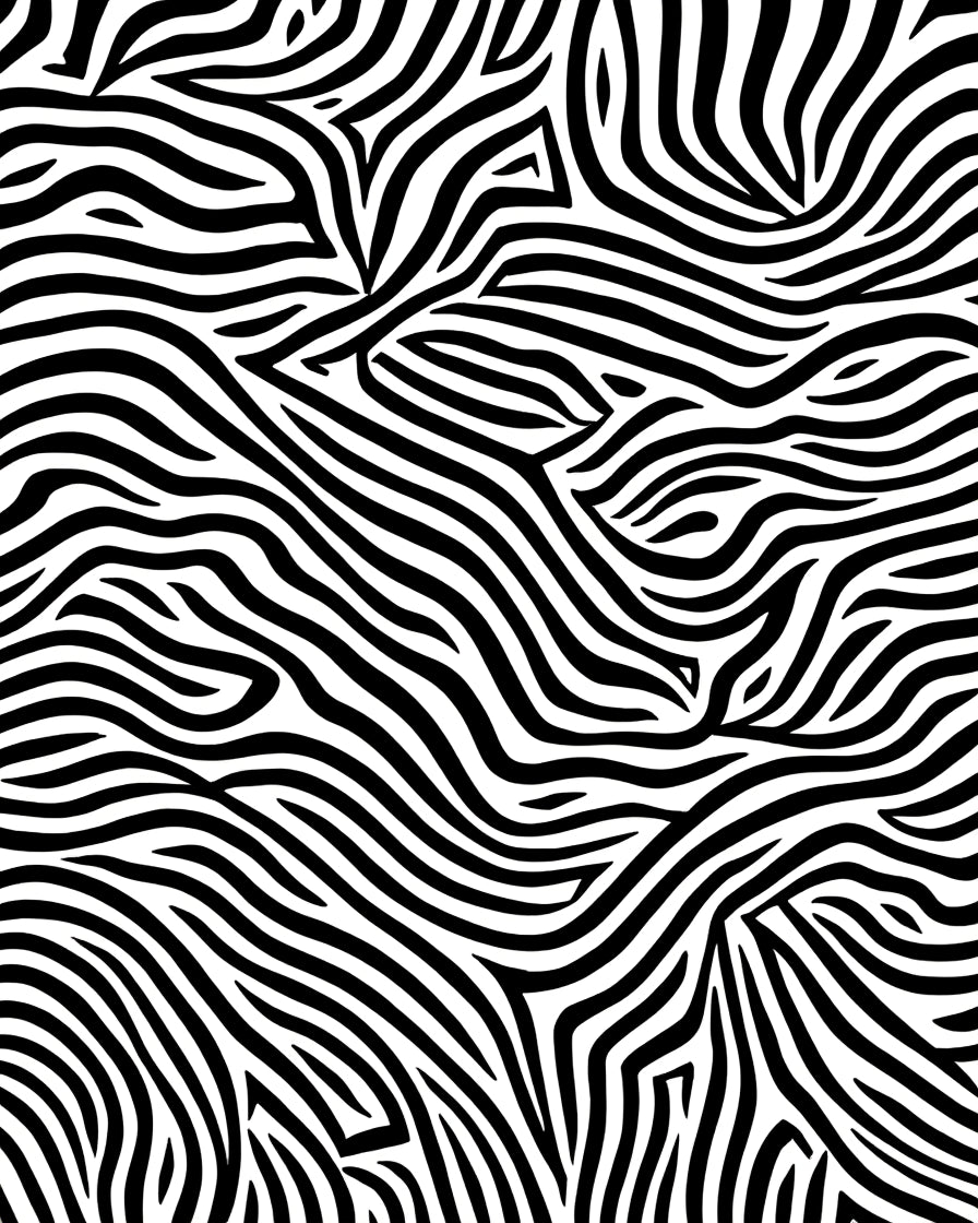Abstract Black White Zebra Stripes Rug