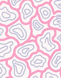 Pink Lavender Wavy Contour Pattern Rug