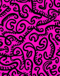 Bold Black Swirls Pattern Rug