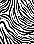 Bold Black White Animal Stripes Rug