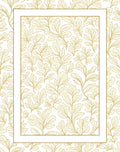 Golden Branch Outline Botanical Rug