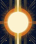 Radiant Sun burst Starry Night Rug