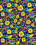 Vibrant Floral Burst Pattern Design Rug