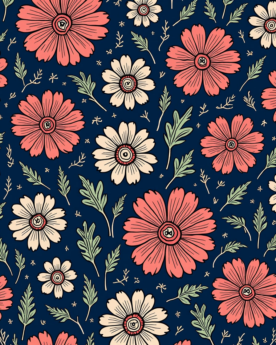 Charming Floral Pattern Rug