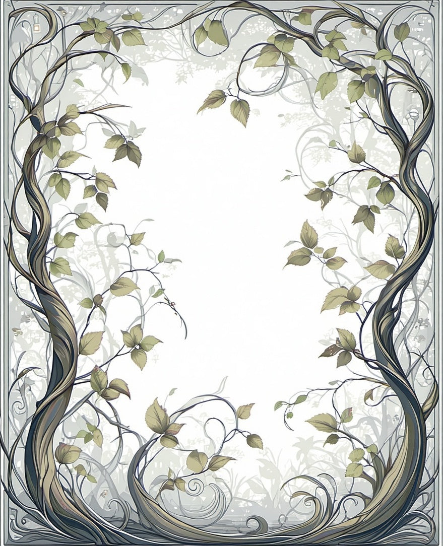 Art Nouveau Botanical Swirls Rug