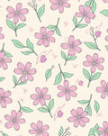 Pink Floral Botanical Pattern Rug