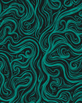 Teal Swirling Abstract Pattern Rug