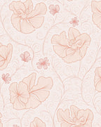 Delicate Flower Vine Pattern Rug