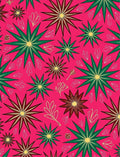 Vibrant Pink Starburst Floral Rug