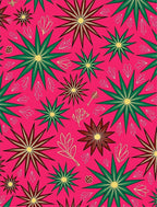 Vibrant Pink Starburst Floral Rug