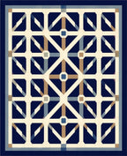 Classic Geometric Lattice Pattern Rug