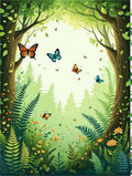 Enchanted Forest Butterfly Meadow Rug