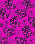 Striking Abstract Animal Faces Pattern Rug