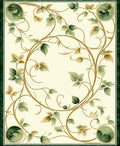 Elegant Vine Leaf Artwork Design Rug
