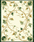 Elegant Vine Leaf Artwork Design Rug