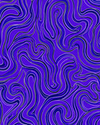 Abstract Swirling Lines Pattern Rug
