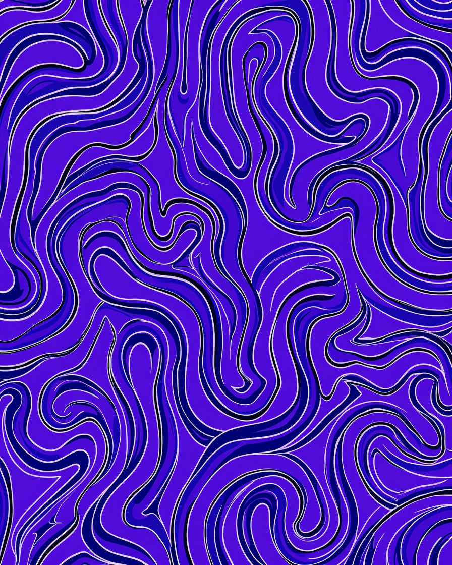 Abstract Swirling Lines Pattern Rug