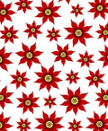 Bold Scarlet Flower Scatter Rug