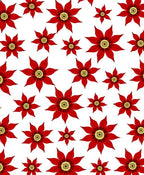 Bold Scarlet Flower Scatter Rug