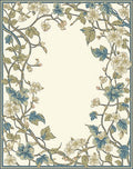 Vine And Floral Border Design Rug