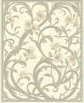 Art Nouveau Floral Scrollwork Design Rug