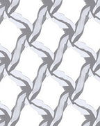 Gray Interlocking Feather Form Rug