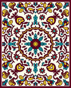 Ornate Floral Medallion Garden Design Rug